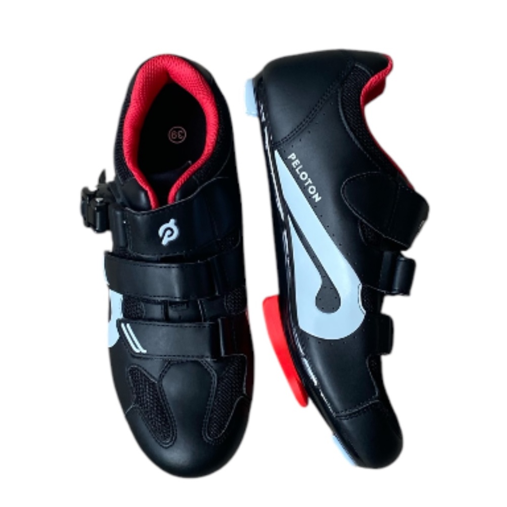 Peloton Black and Red Cycling Shoes